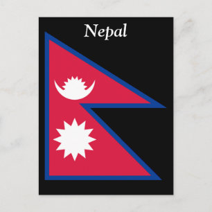 Nepals flagga vykort
