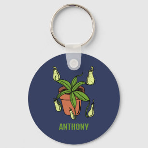 Nepenthes Pitcher Plant Illustration Personlig Nyckelring