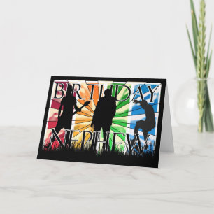 Nephew Birthday Card Male Modern Kort