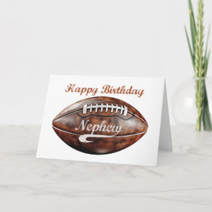 Nephew Birthday Grunge Large Football Sports Kort