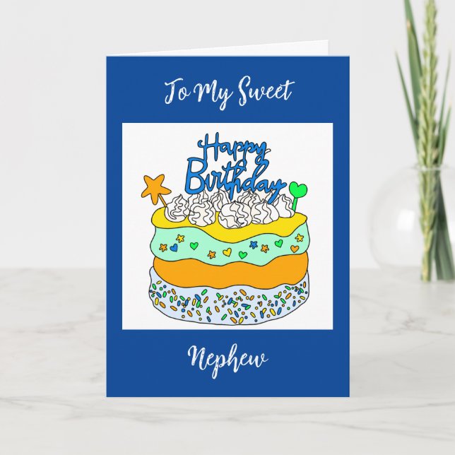 Nephew Birthday Kort (Framsida)