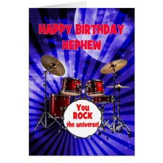 Nephew Birthday You Sten Drums Hälsningskort