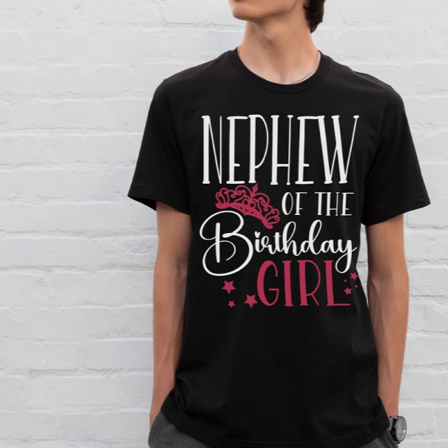 Nephew från Birthday Girl Anpassningsbar Matching  T Shirt (Skapare uppladdad)