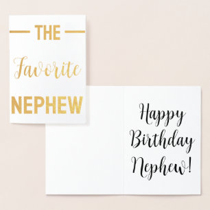 Nephew Greeting Card Funny Anpassningsbar Personli Folierat Kort