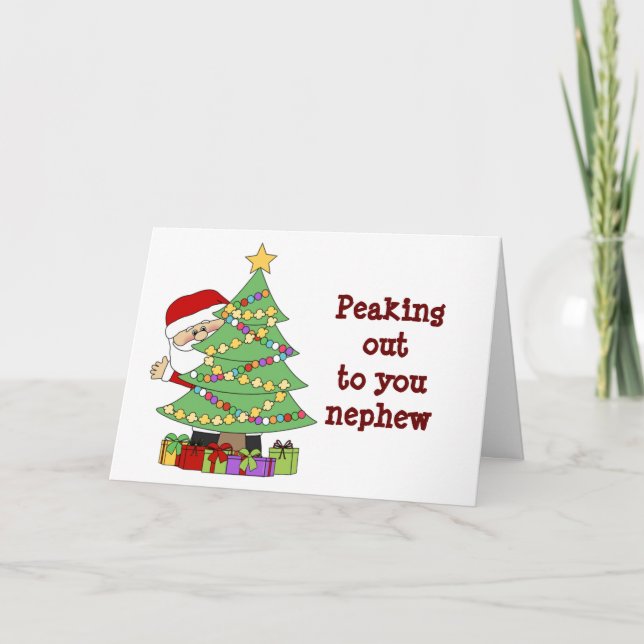 **NEPHEW** HOPPAS ATT SANTA ÄR "BRA TILL DIG" KORT (Framsida)