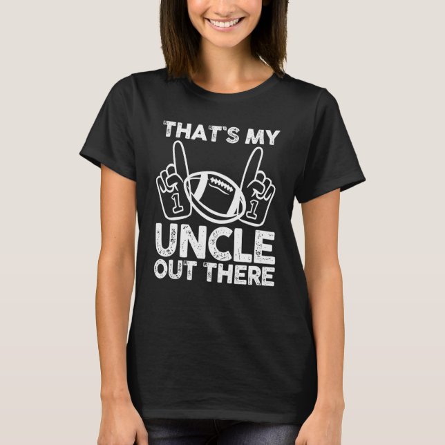 Nephew Niece farbror American Football T Shirt (Framsida)