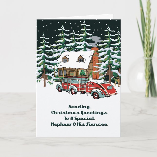 Nephew och hans fredliga julhälsningar helgkort (Framsida)
