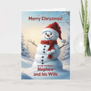 Nephew och hans fru Jul Snögubbe Helgkort