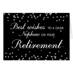 Nephew, Pension Grattis Black + Silver Hälsningskort