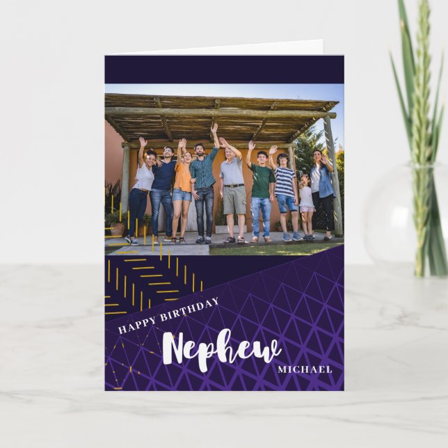 Nephew Photo Grattis på födelsedagen Card Kort (Framsida)