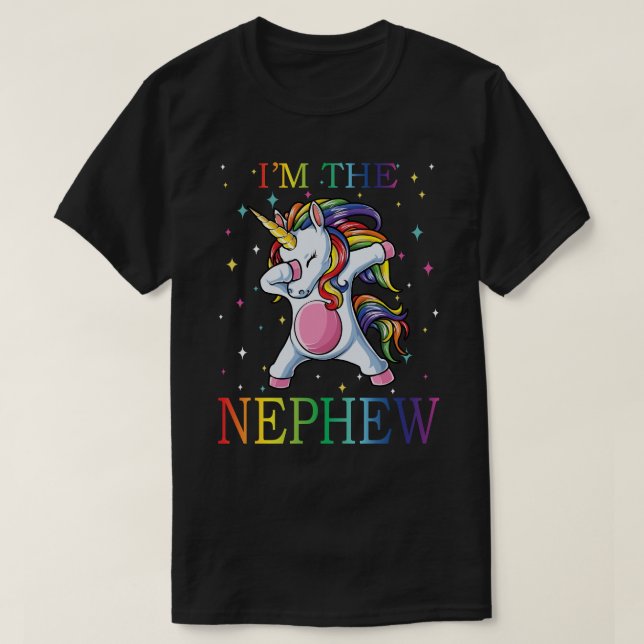 NEPHEW Unicorn Funny Fars dag T Shirt (Design framsida)