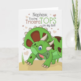 Nephew Valentine TriceraTOPS Dinosaur Helgkort