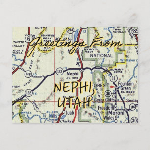 Nephi UT-Vintage Vykort