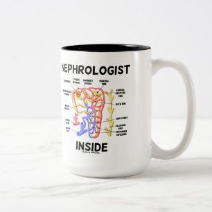 Nephrolog Inside (Nephron från Nephron) Två-Tonad Mugg