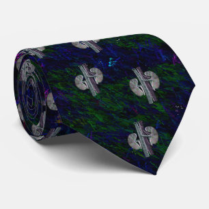 Nephrolog Tie Unik Artsy Design Blue-Grönt Slips