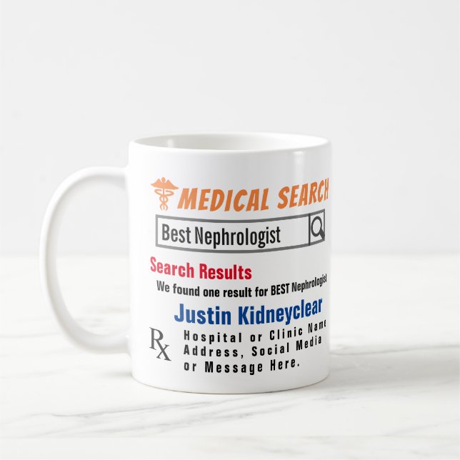 Nephrologist Funny Search Gift Mugg (Vänster)