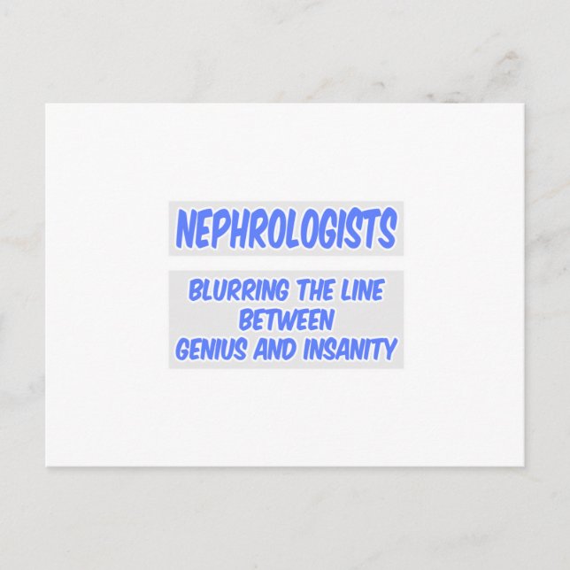 Nephrologist Joke ... Geni och osunt förnuft Vykort (Framsida)