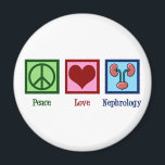 Nephrologist Peace Kärlek Nephrology Office Magnet<br><div class="desc">En vacker nefrolog gåva till en njurspecialist. Peace Nephrology-design för doktor eller sjuksköterska som är din favorit på den medicinska avdelningen med fredstecken,  hjärta och teckning på rosa njurar.</div>