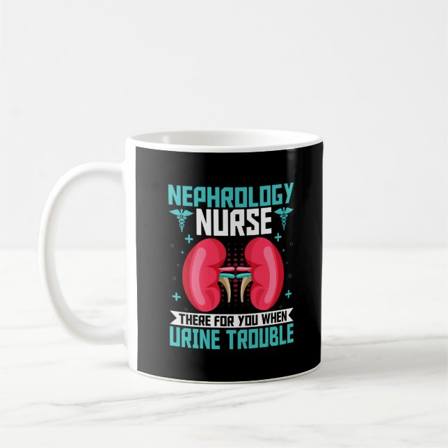 Nephrology Nurse - Funny Kidney Nursing Dialysis Kaffemugg (Vänster)