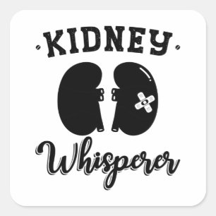 Nephrology Tech Kidney Whisperer Dialys Nurse Fyrkantigt Klistermärke