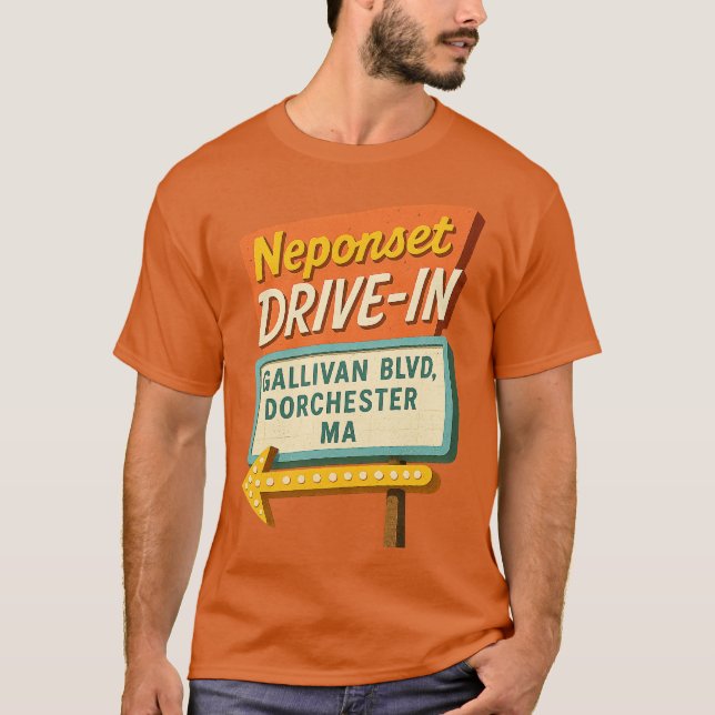 Neponset Drive-In - Dorchester, MA T Shirt (Framsida)