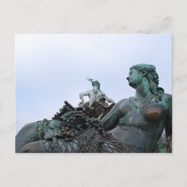 Neptunbrunnen - Neptune Fontän - Berlin Vykort (Framsida)