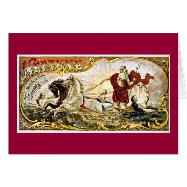 Neptune 1866 - Vintageetikett Hälsningskort (Framsidan Horizontal)
