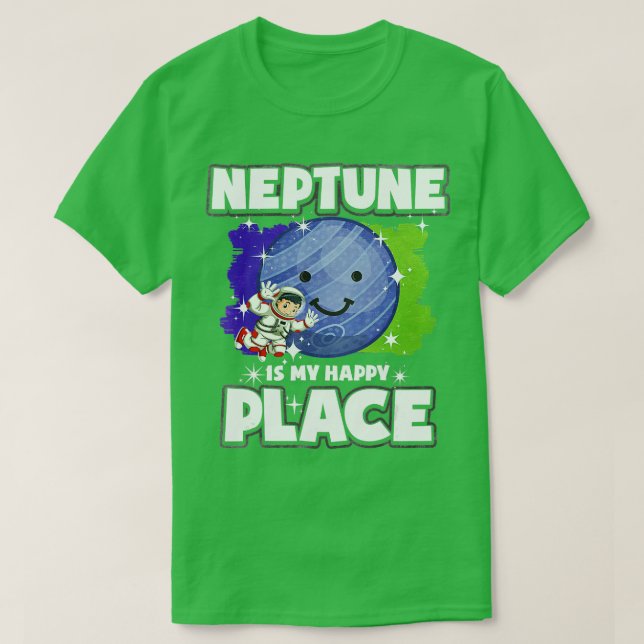 Neptune är min Lycklig Ställe T Shirt (Design framsida)