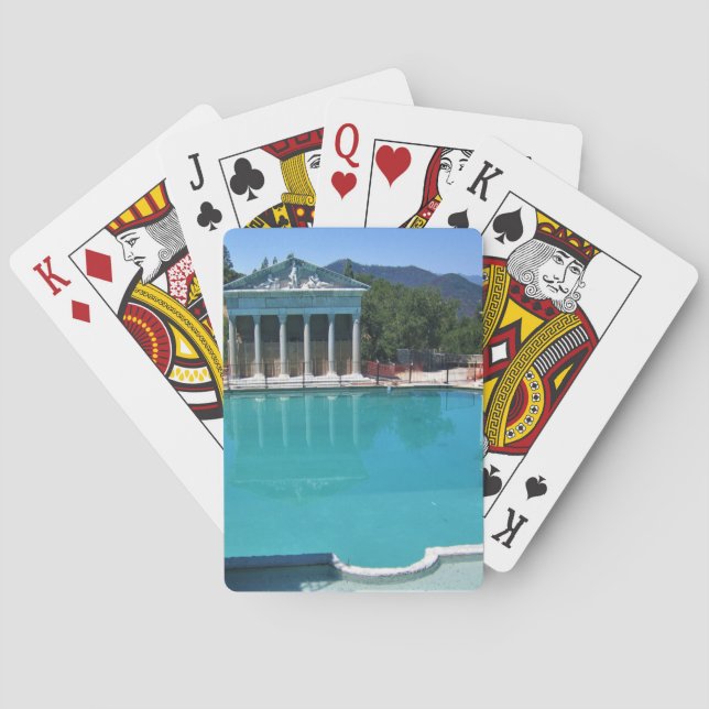 Neptune Bassäng vid Hearst Castle, San Simeon, CA Casinokort (Baksidan)