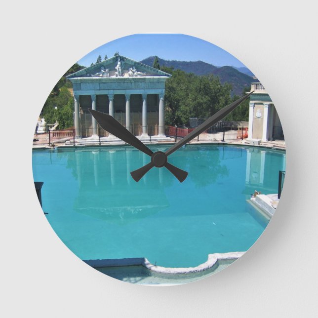 Neptune Bassäng vid Hearst Castle, San Simeon, CA Rund Klocka (Framsida)