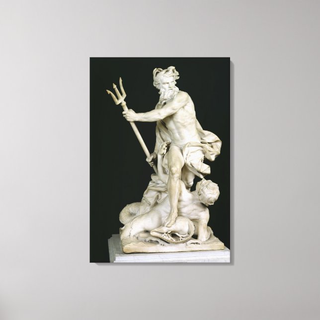 Neptune Calming the Vågar, 1757 Canvastryck (Framsida)