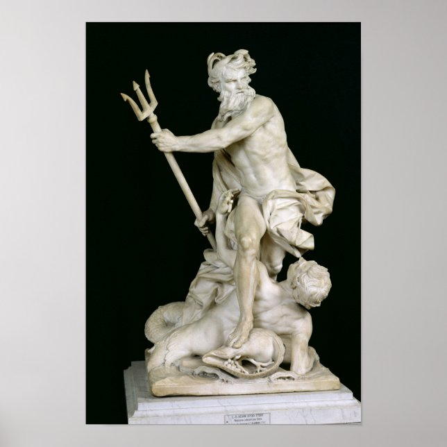 Neptune Calming the Vågar, 1757 Poster (Framsidan)