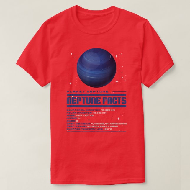 Neptune Facts T Shirt (Design framsida)