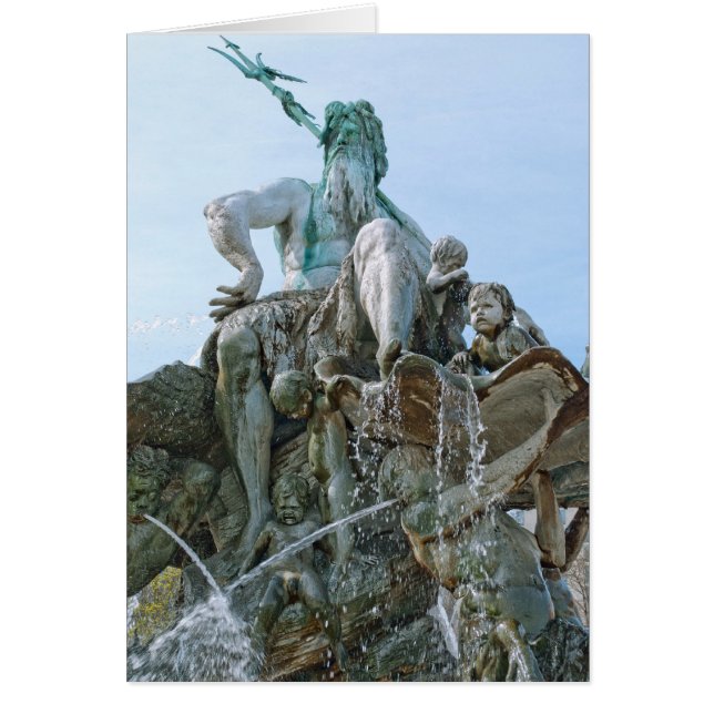 Neptune Fontän i Berlin Hälsningskort (Framsidan)