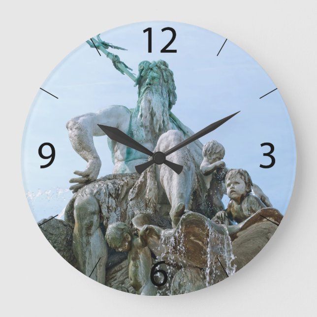 Neptune Fontän i Berlin Stor Klocka (Framsida)