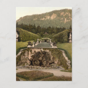 Neptune Fontän, Linderhof Castle, Tyskland Vykort