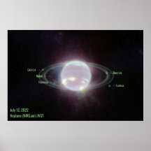 Neptune James Webb Photo NIRCam Image Grönt Text