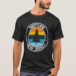 Neptune New jersey NJ USA City Pride Retro Sunset T Shirt