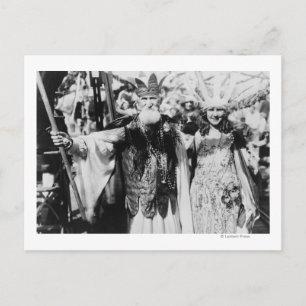 Neptune och Miss America på karnival Photograph Vykort