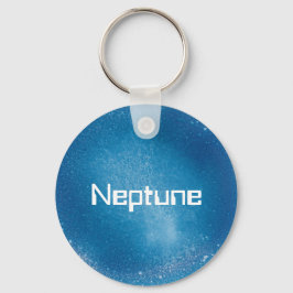 Neptune Planet i Medium Blue Nyckelring