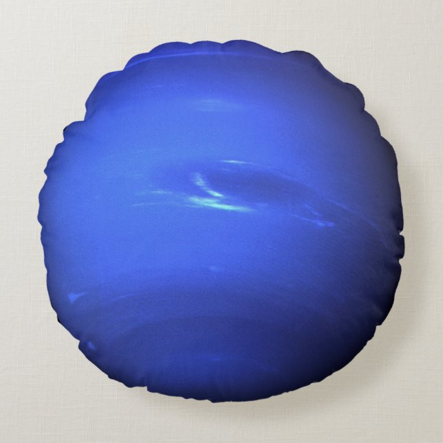 Neptune Planet Photo Space Solar System Rik Blue Rund Kudde (Framsidan)