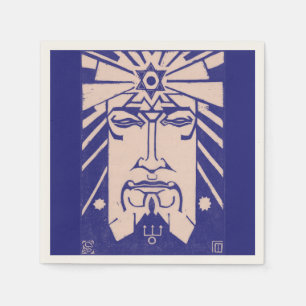 Neptune Poseidon gud Sea Grethology Pappersservett