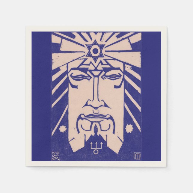 Neptune Poseidon gud Sea Grethology Pappersservett (Framsidan)
