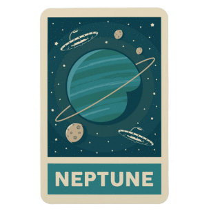 Neptune Retro Galaxy UFO Magnet