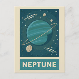 Neptune Retro Galaxy UFO Vykort