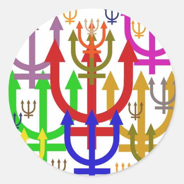 Neptune Runt Klistermärke (Framsida)