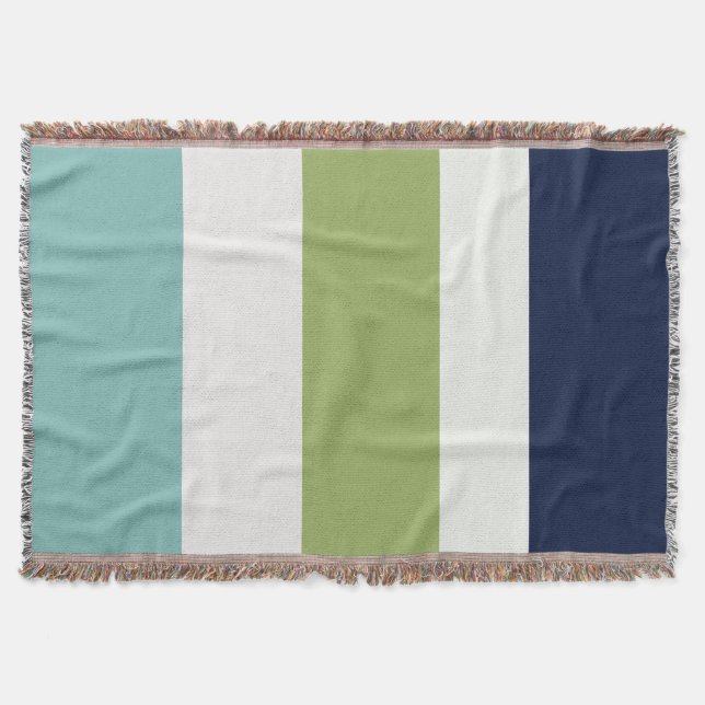 Neptune, Seashell, Grönt och marinens Rand Filt (Framsidan)