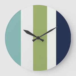 Neptune, Seashell, Grönt och marinens Rand Stor Klocka