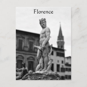Neptune Statue, Florens, Italien, vykort