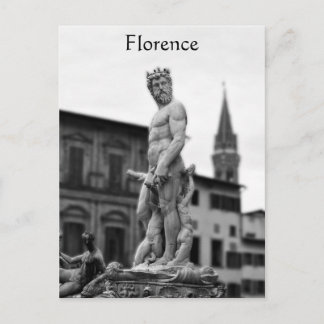 Neptune Statue, Florens, Italien, vykort